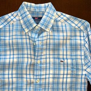 Vineyard Vines LINEN Classic Fit Tucker Shirt